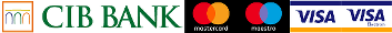 Provider of card payments: CIB Zrt.   -   Accepted cards: MasterCard, Maestro, VISA, VISA Electron